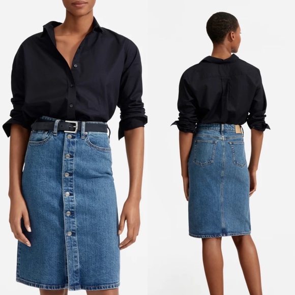 Everlane Skirts Everlane The Denim Pencil Skirt 26 Poshmark